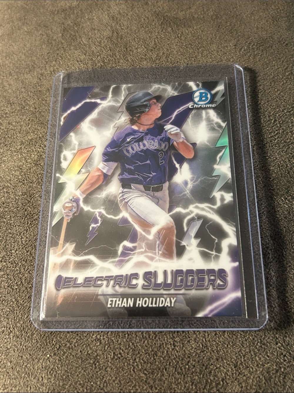 Topps Electric Sluggers Baseball Card - Ethan Holliday Colarado Rockies